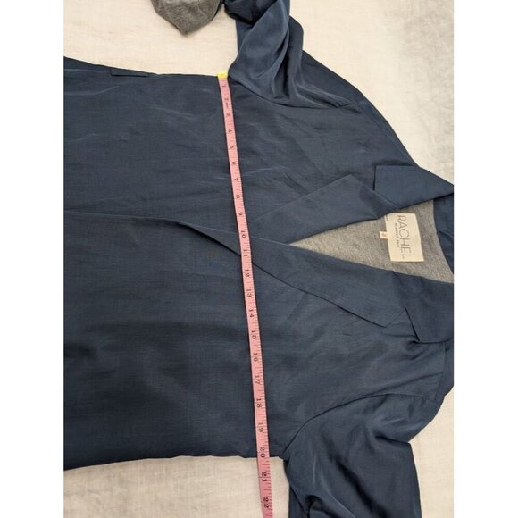 Rachel Roy women's size 10 Navy Blue blazer, soft silky, casual, comfort - Picture 9 of 10